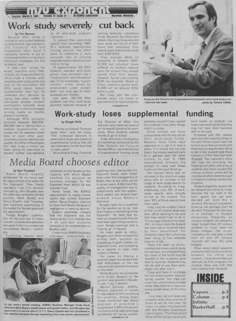 The MSU Exponent, March 3, 1981