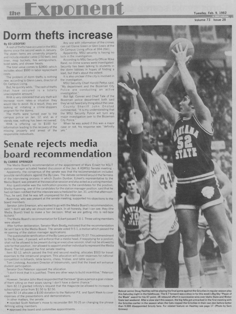 The Exponent, February 9, 1982