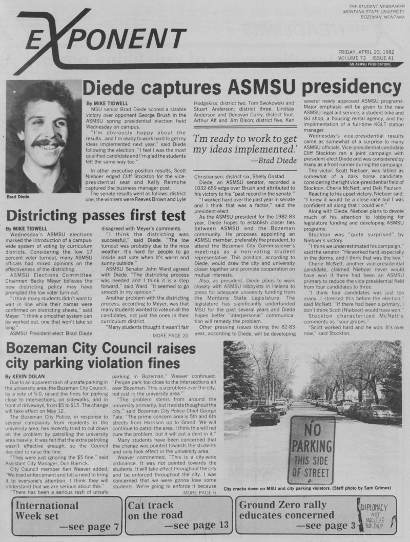 The Exponent, April 23, 1982