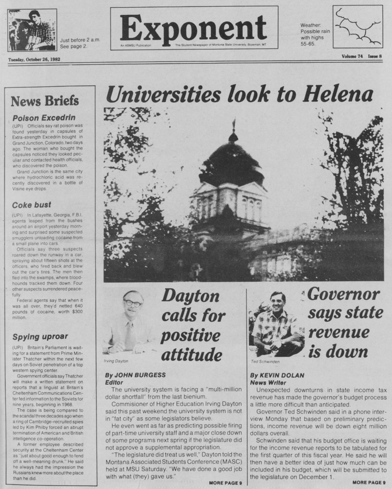 The Exponent, October 26, 1982