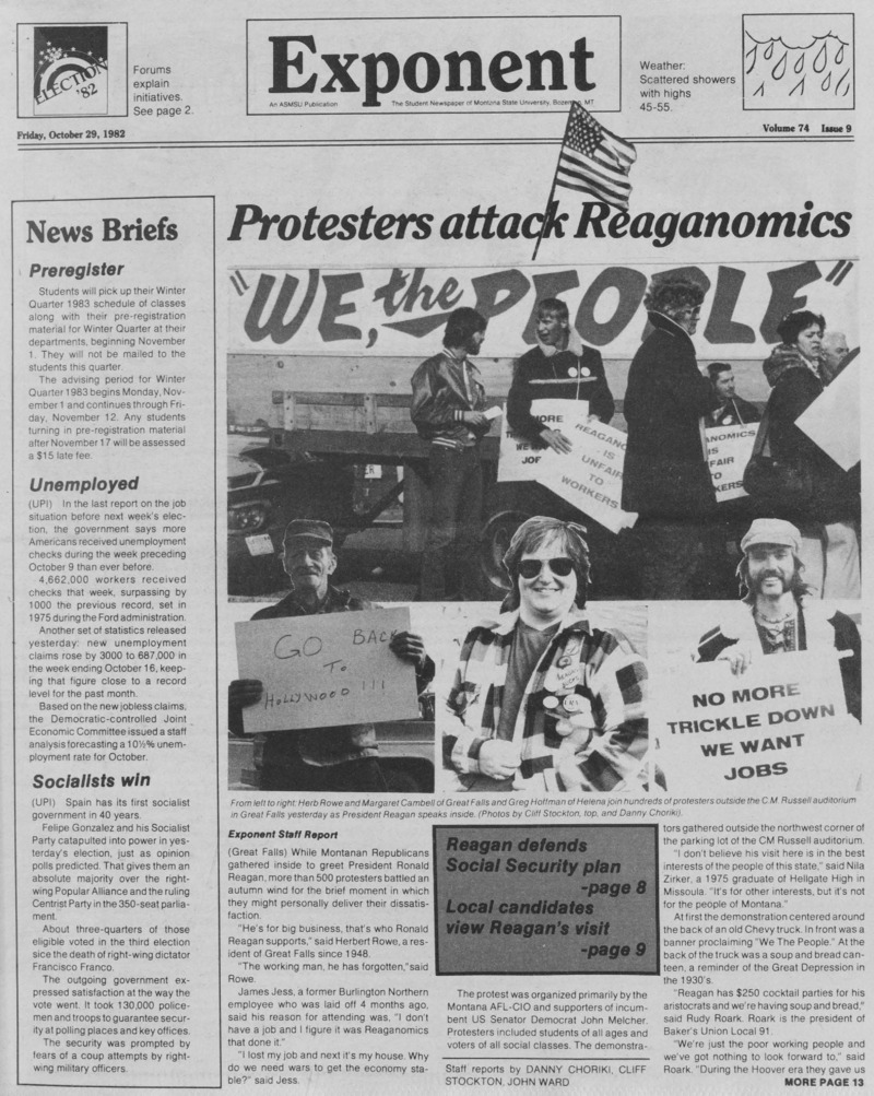 The Exponent, October 29, 1982