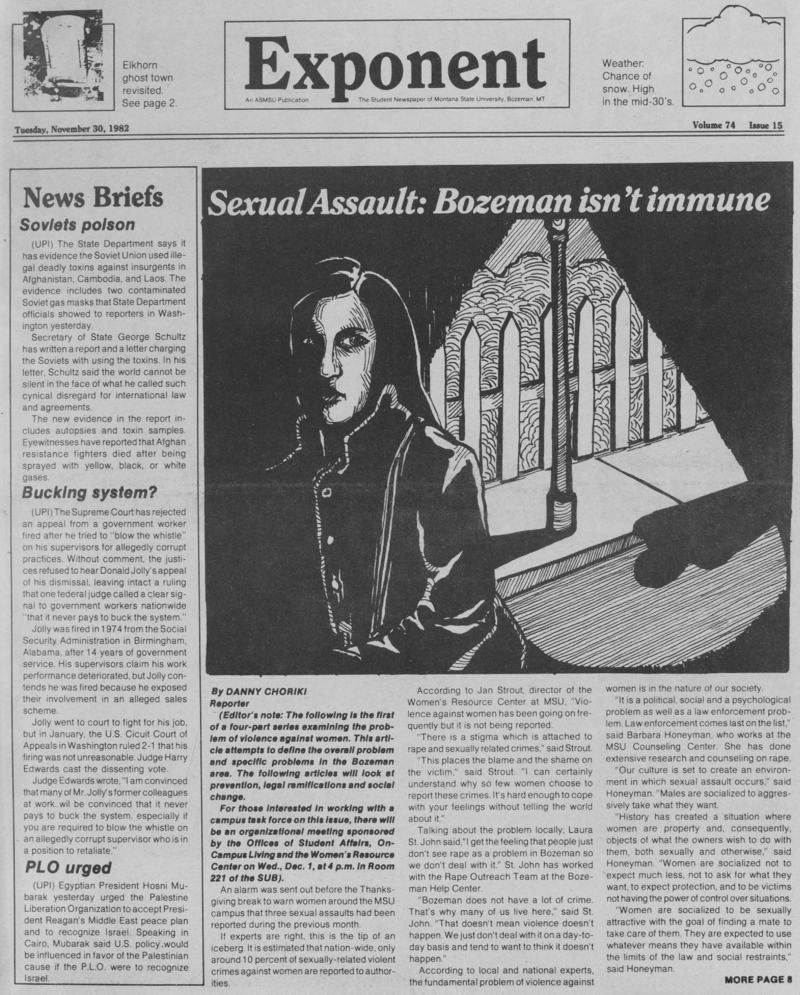 The Exponent, November 30, 1982