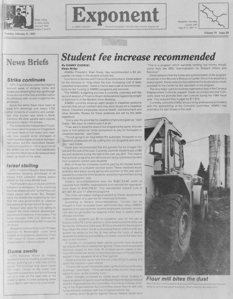 The Exponent, February 8, 1983