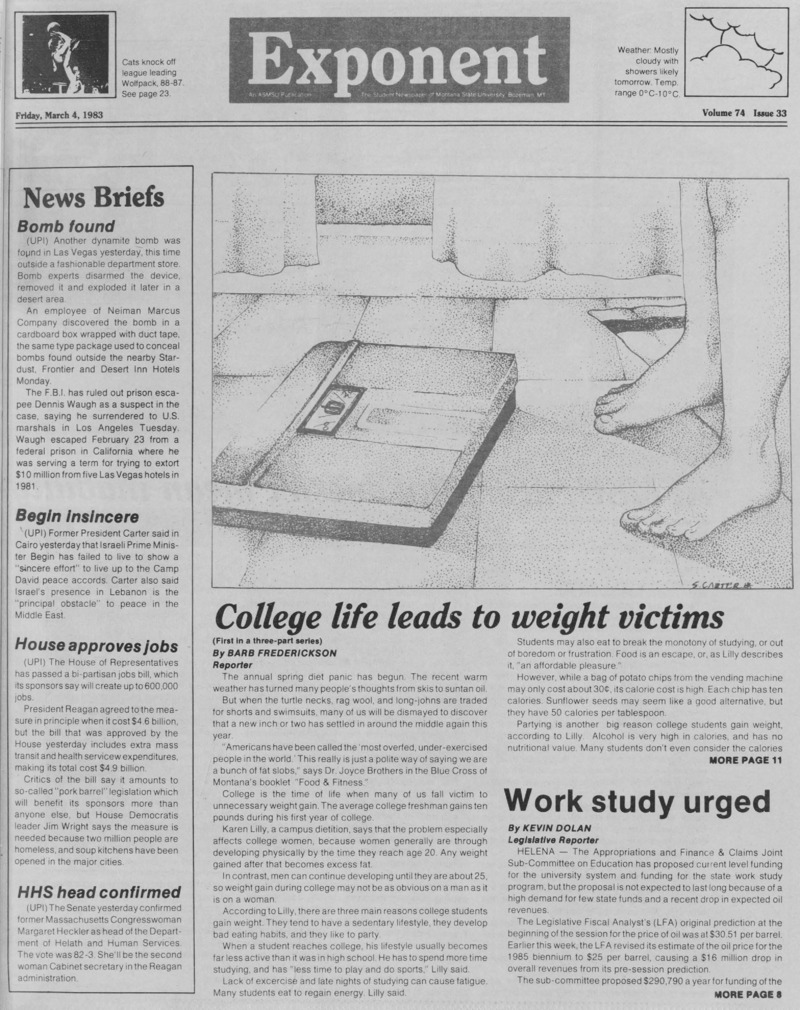 The Exponent, March 4, 1983