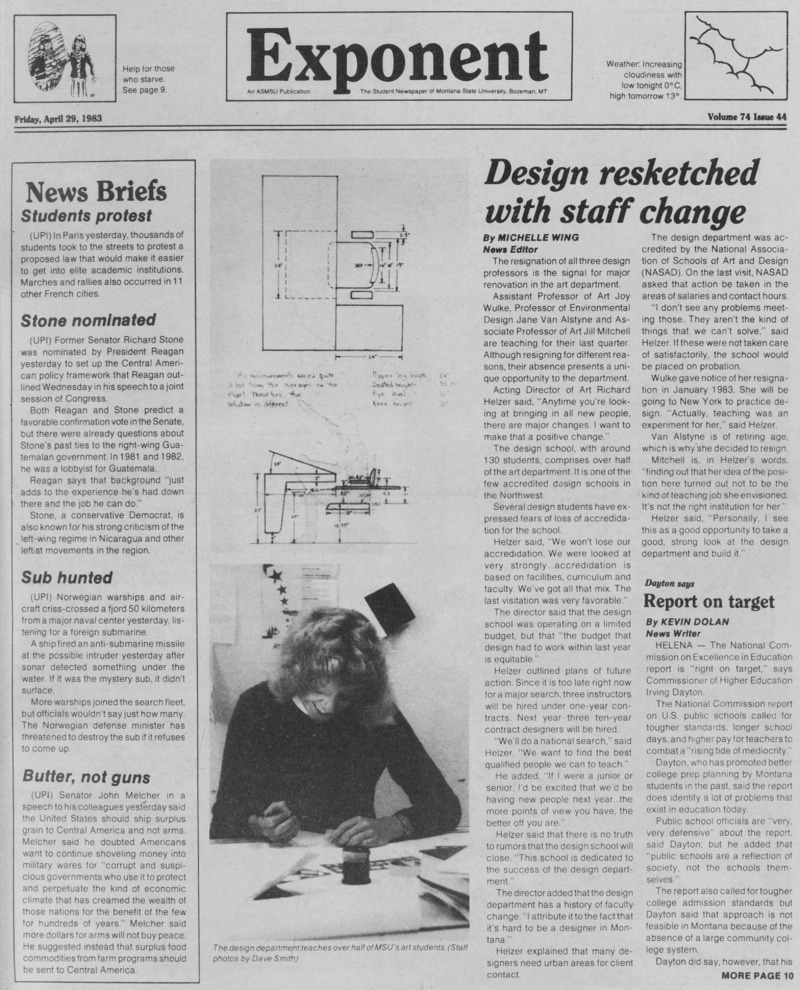 The Exponent, April 29, 1983