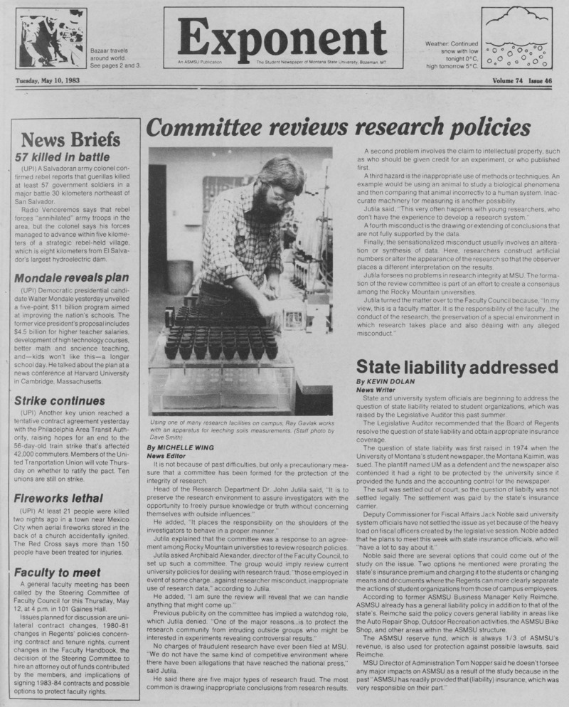 The Exponent, May 10, 1983