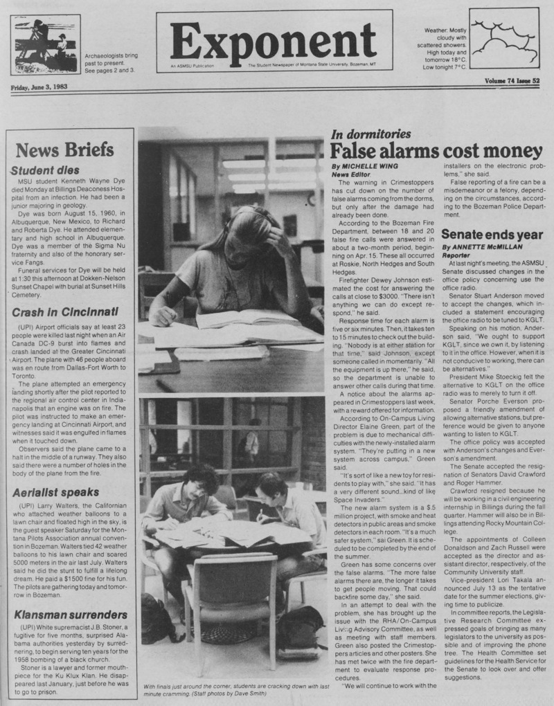 The Exponent, June 3, 1983