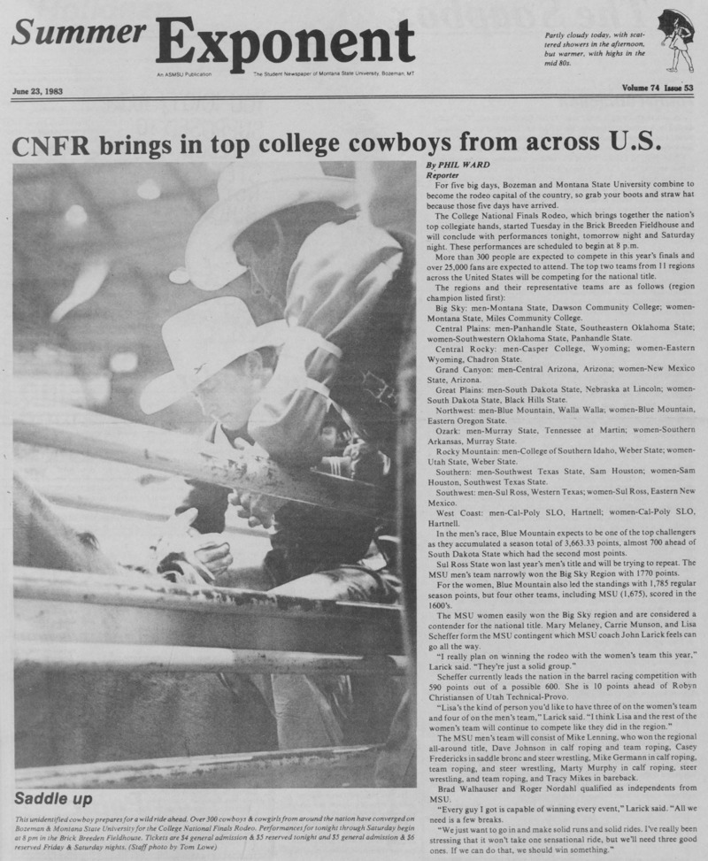 The Summer Exponent, June 23, 1983