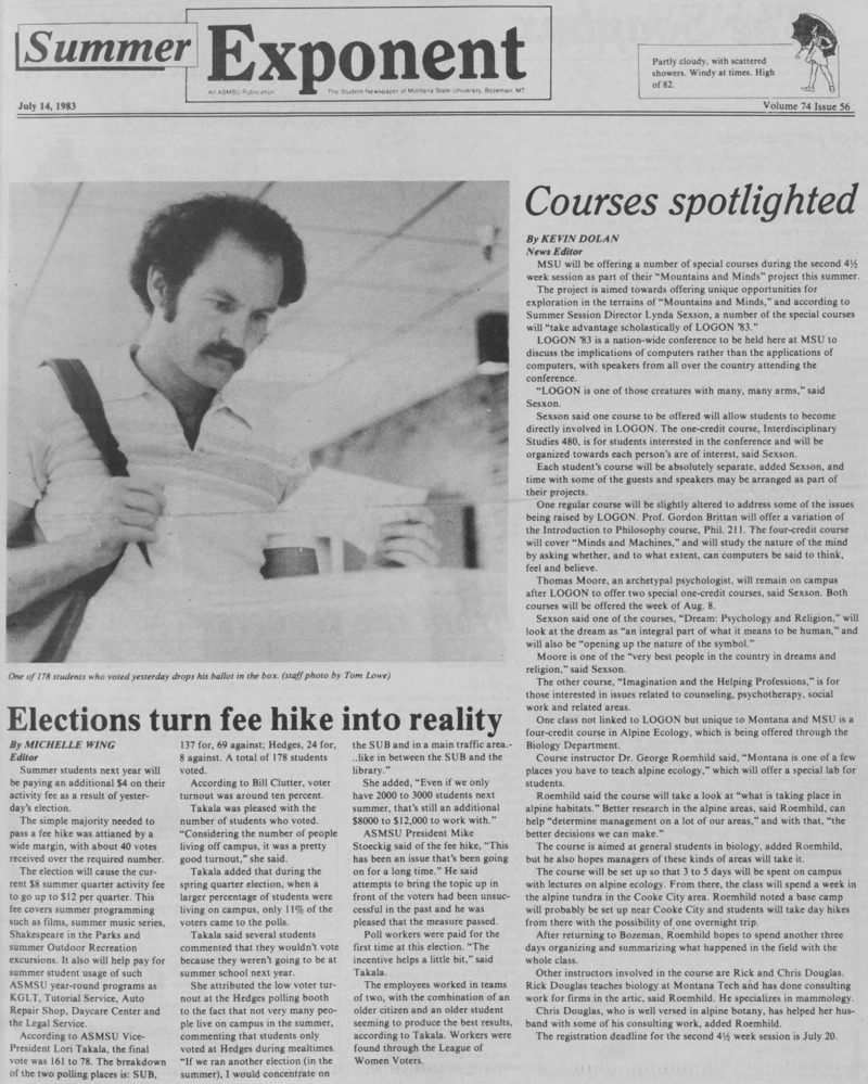 The Summer Exponent, July 14, 1983