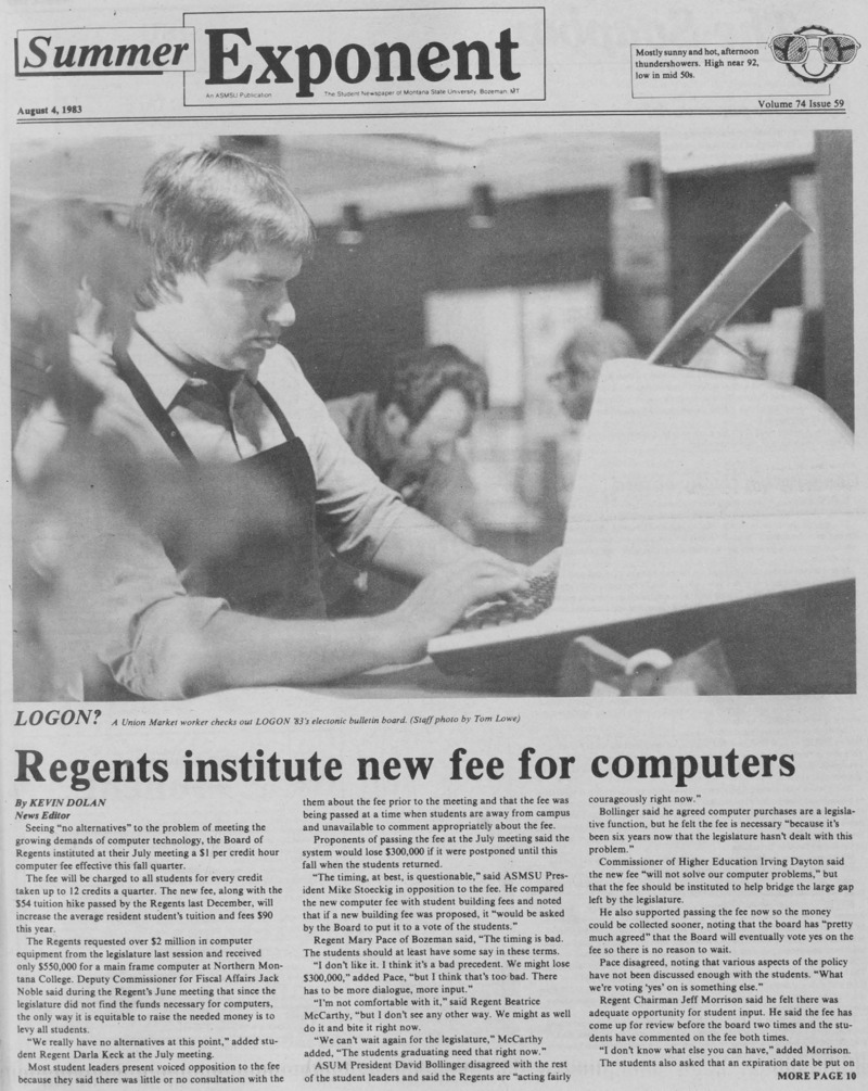 The Summer Exponent, August 4, 1983