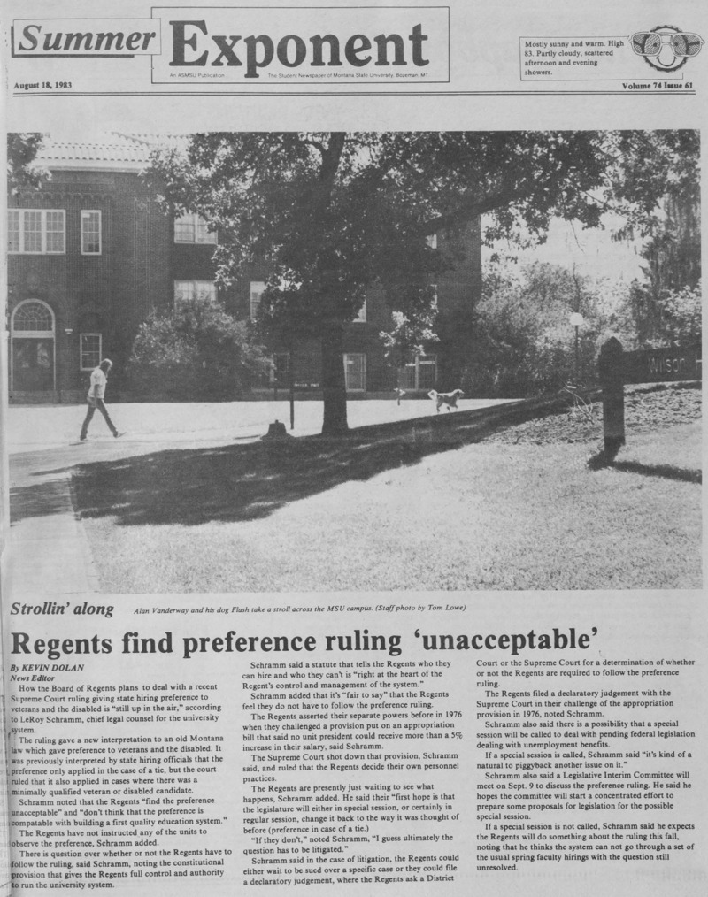 The Summer Exponent, August 18, 1983