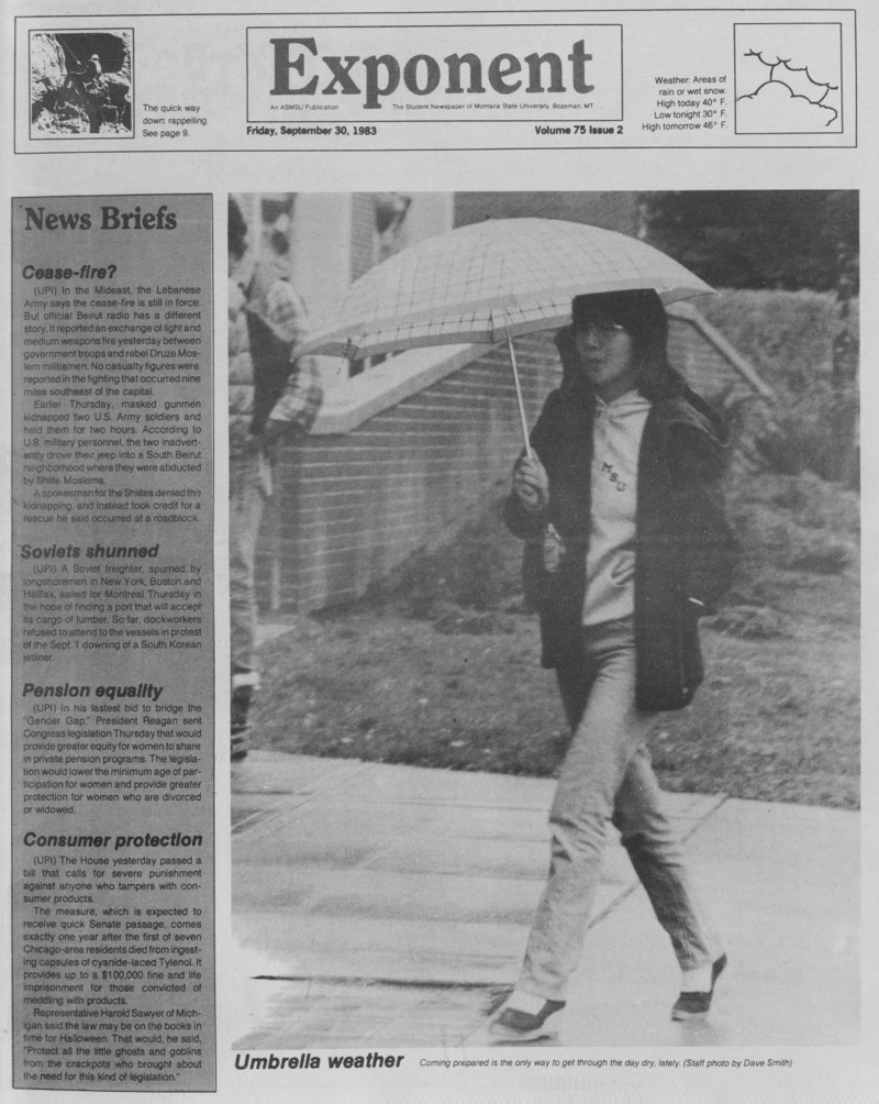 The Exponent, September 30, 1983