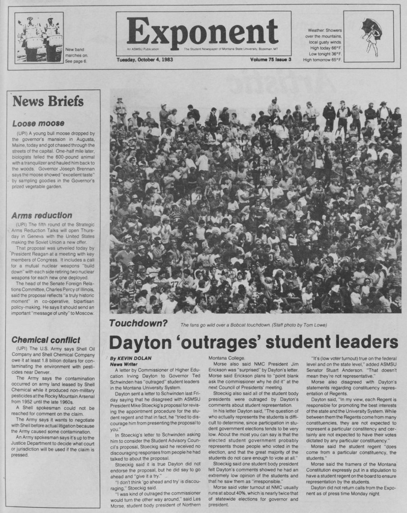 The Exponent, October 4, 1983