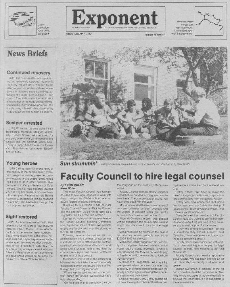 The Exponent, October 7, 1983