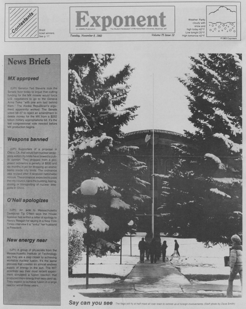 The Exponent, November 8, 1983