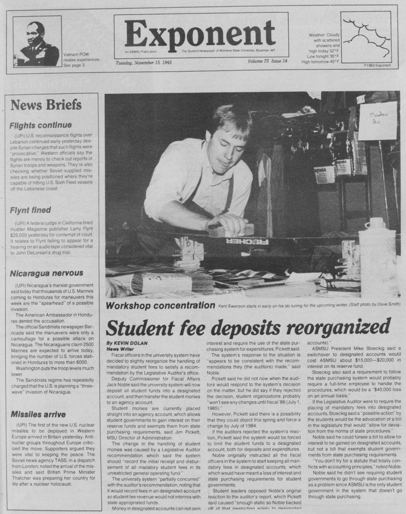 The Exponent, November 15, 1983