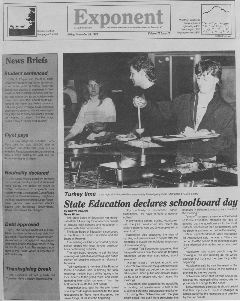 The Exponent, November 18, 1983