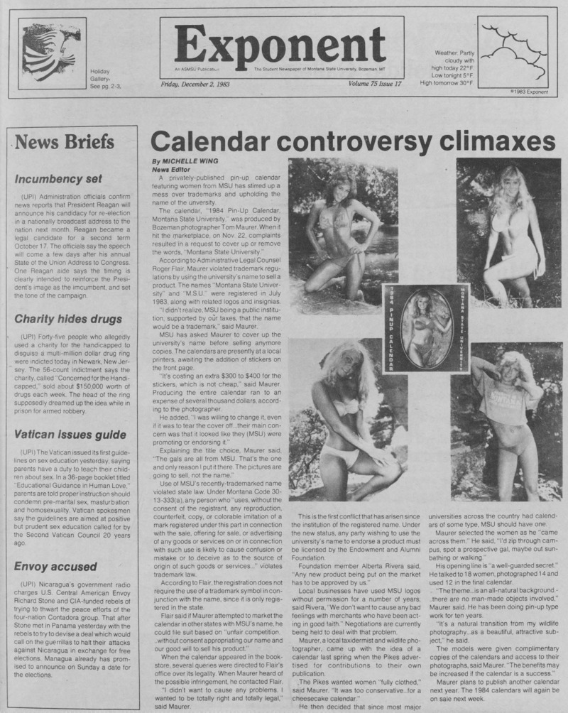 The Exponent, December 2, 1983
