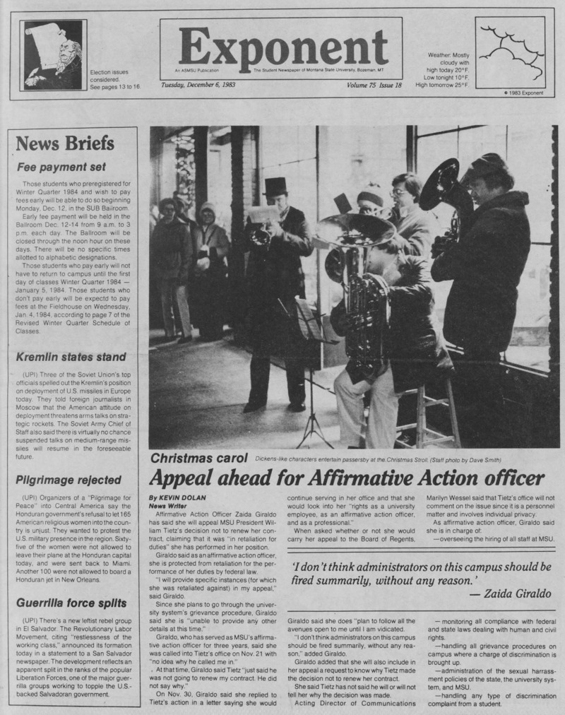 The Exponent, December 6, 1983