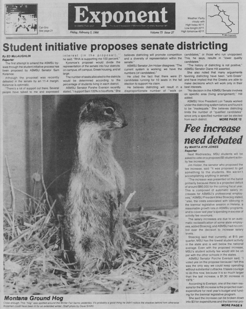 The Exponent, February 3, 1984