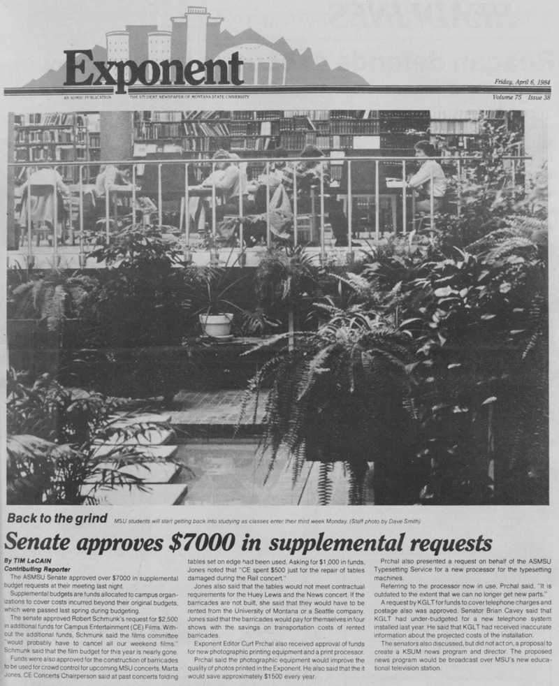 The Exponent, April 6, 1984