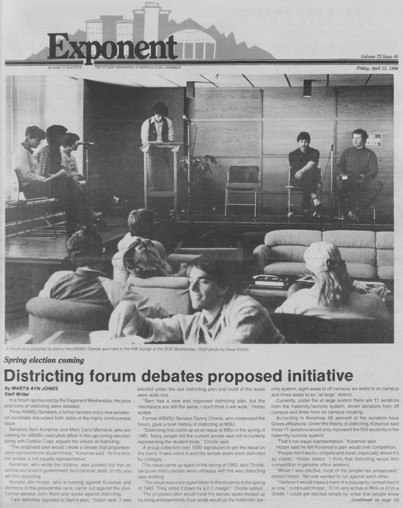 The Exponent, April 13, 1984