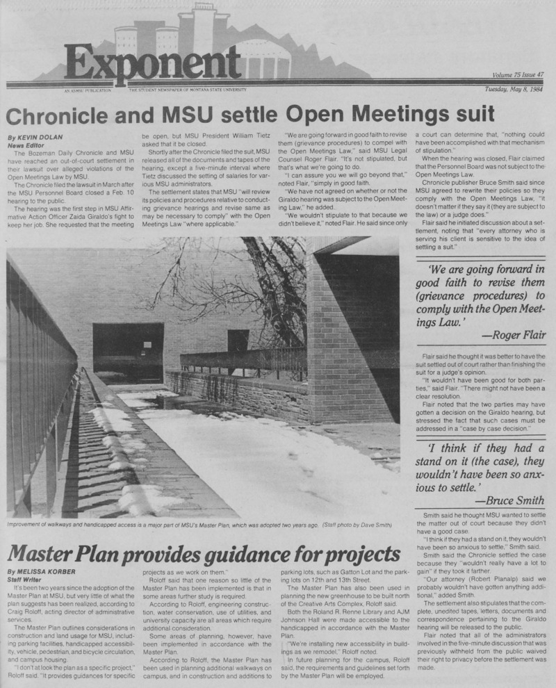 The Exponent, May 8, 1984