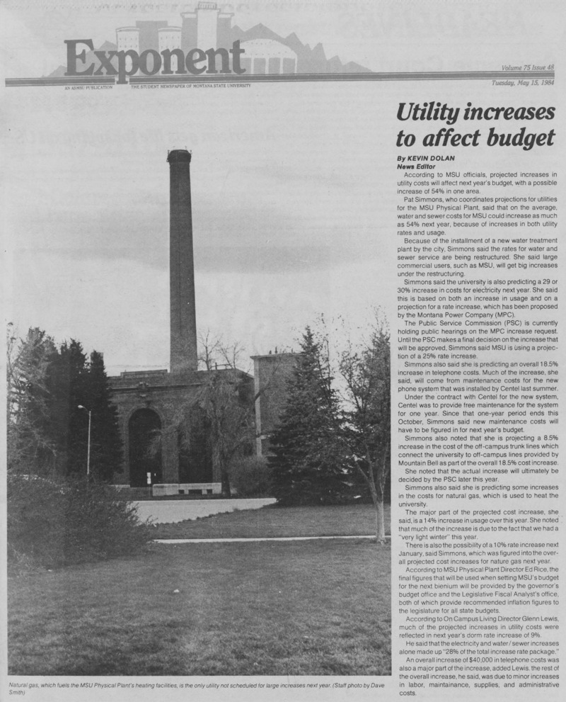 The Exponent, May 15, 1984