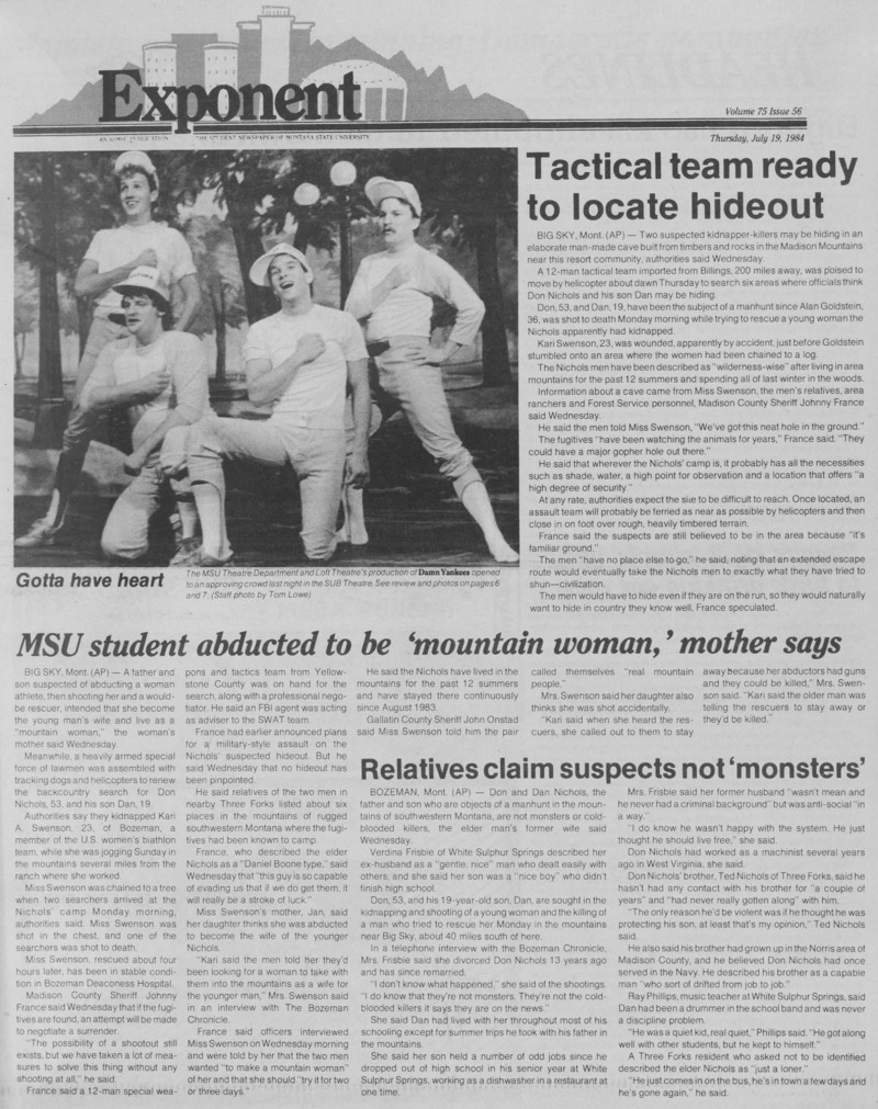 The Exponent, July 19, 1984
