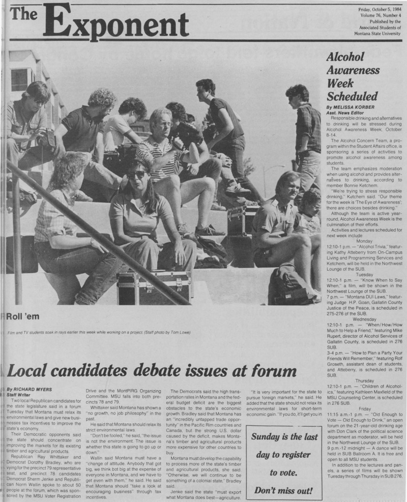 The Exponent, October 5, 1984