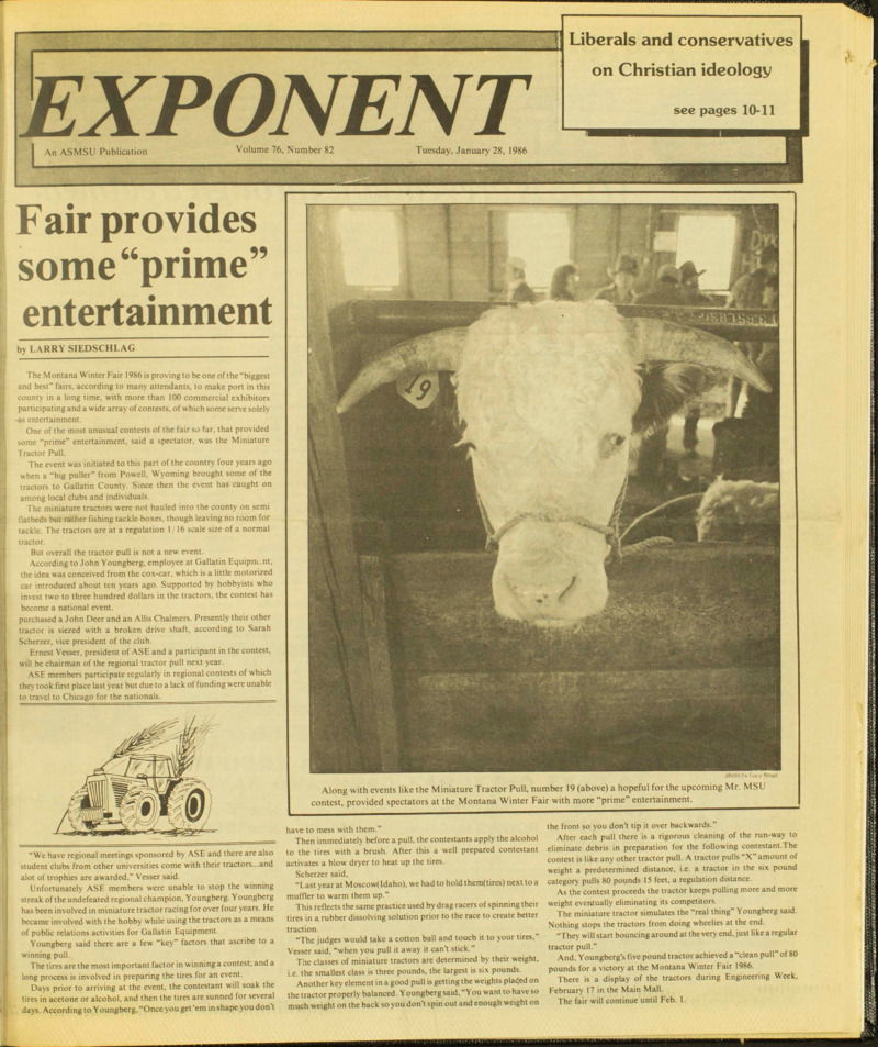 Exponent, January 28, 1986