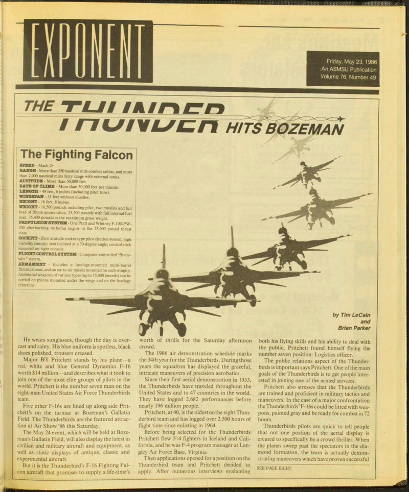 Exponent, May 23, 1986
