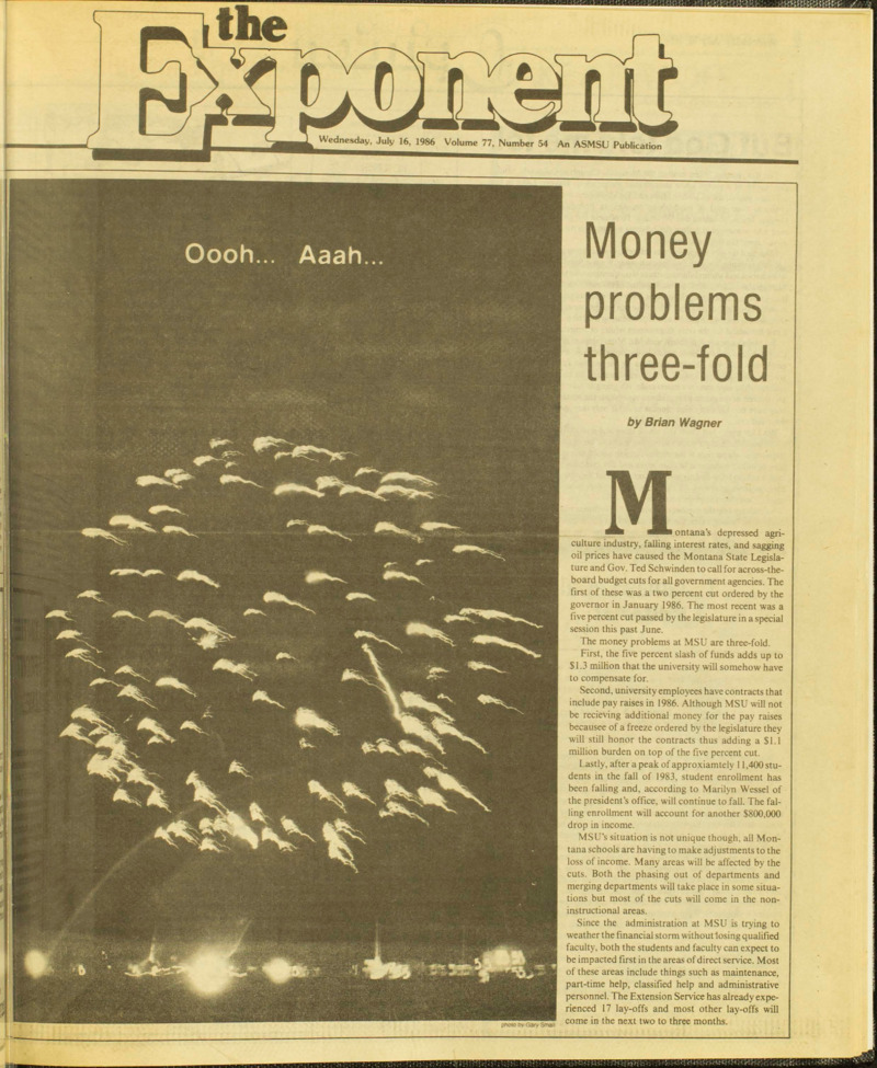 The Exponent, July 16, 1986