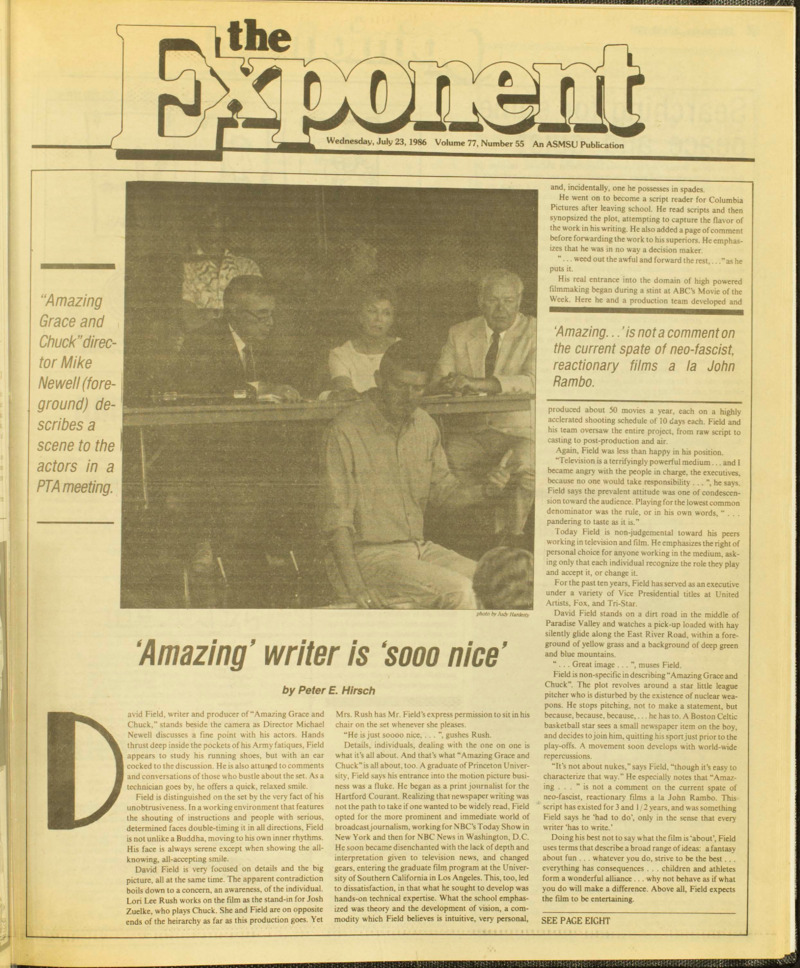 The Exponent, July 23, 1986