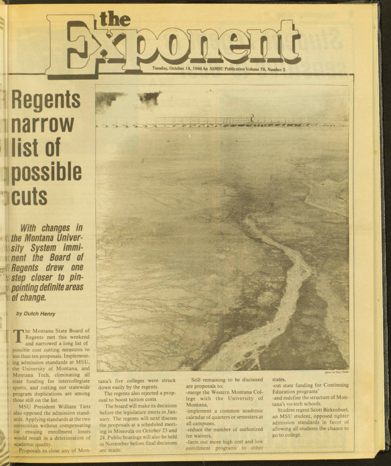 The Exponent, October 14, 1986