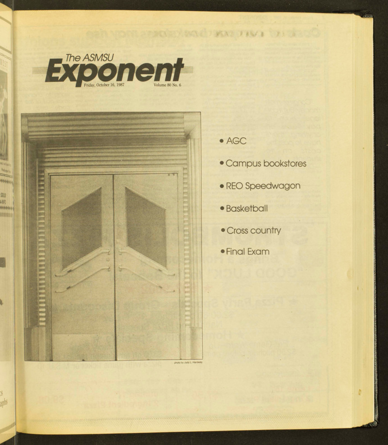 The ASMSU Exponent, October 16, 1987