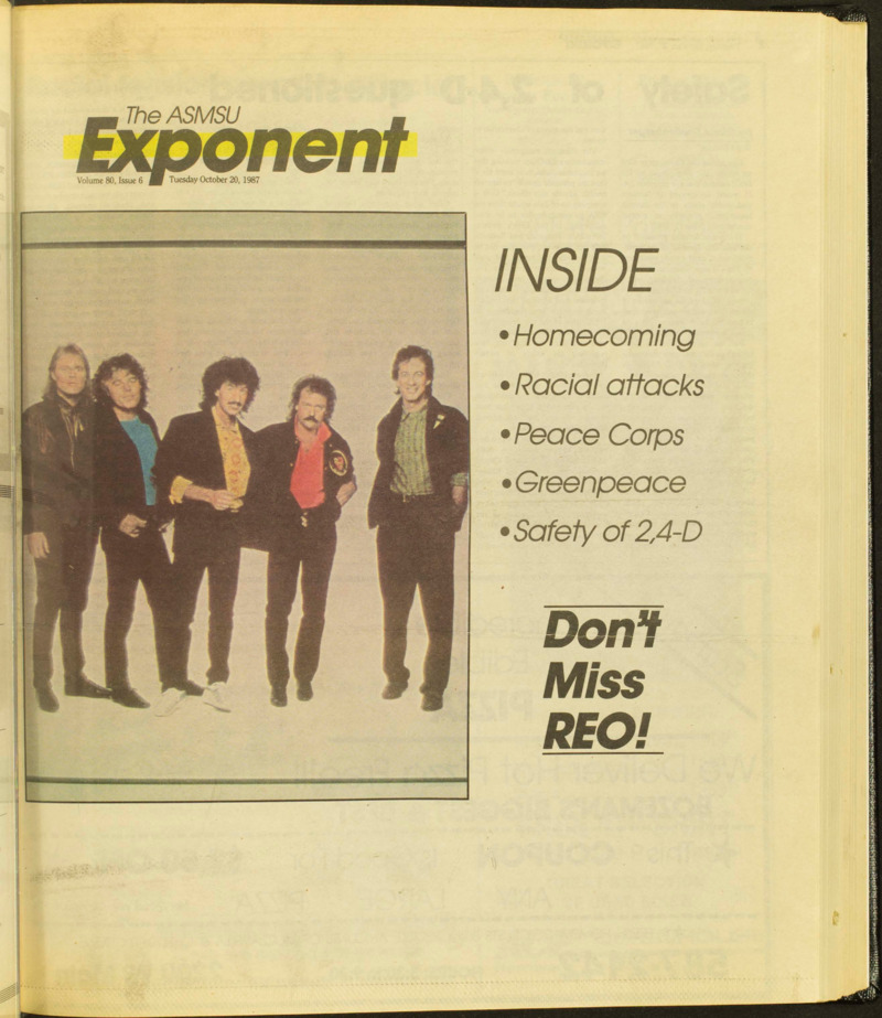 The ASMSU Exponent, October 20, 1987