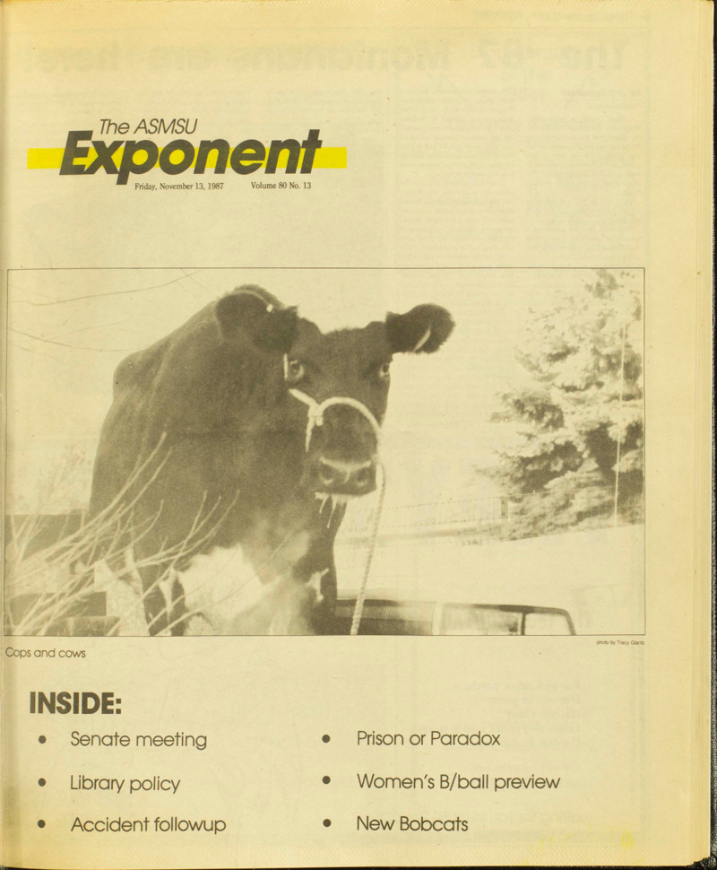 The ASMSU Exponent, November 13, 1987