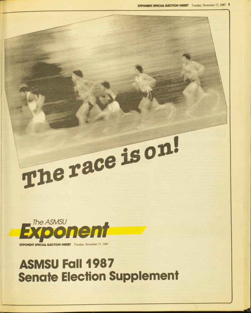 The ASMSU Exponent, November 17, 1987