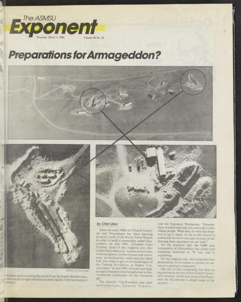 The ASMSU Exponent, March 3, 1988