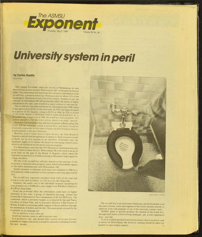 The ASMSU Exponent, May 5, 1988
