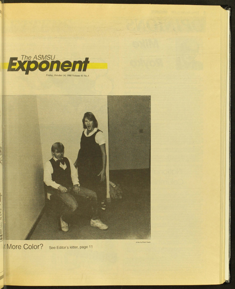 The ASMSU Exponent, October 14, 1988