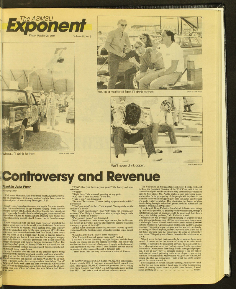 The ASMSU Exponent, October 28, 1988