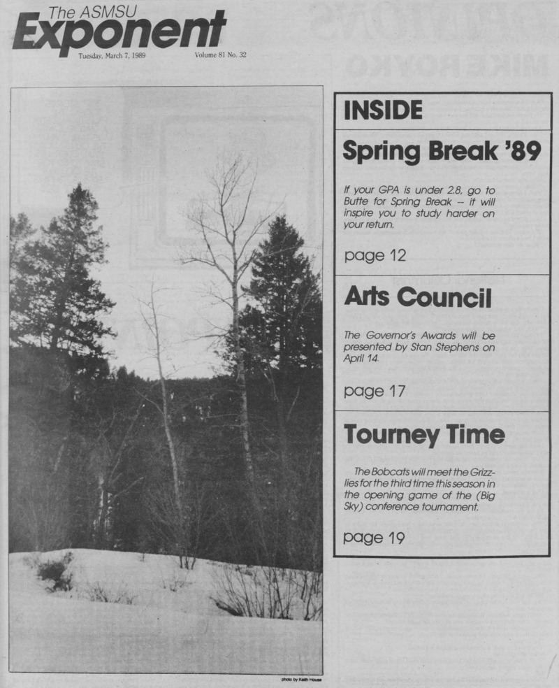 The ASMSU Exponent, March 7, 1989