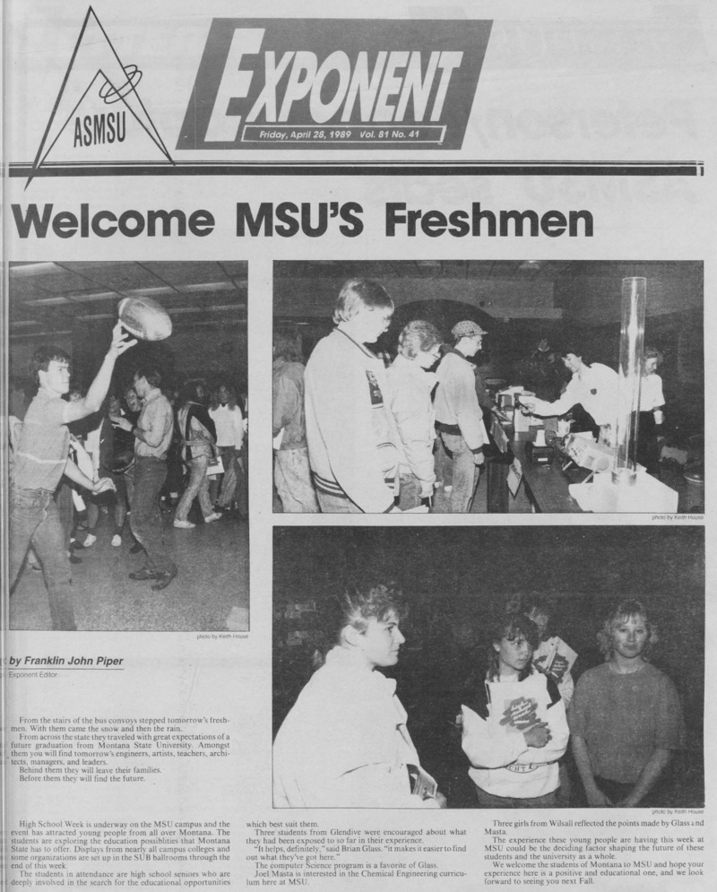 The ASMSU Exponent, April 28, 1989