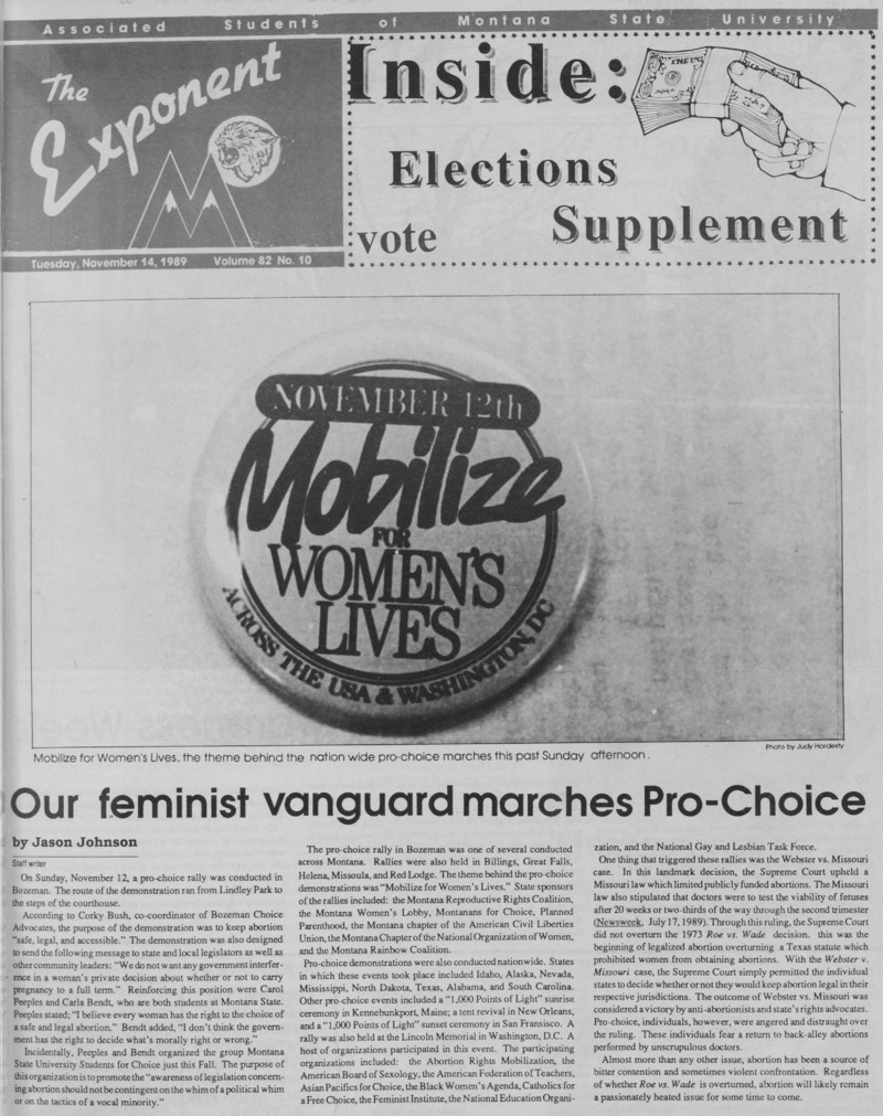 The Exponent, November 14, 1989