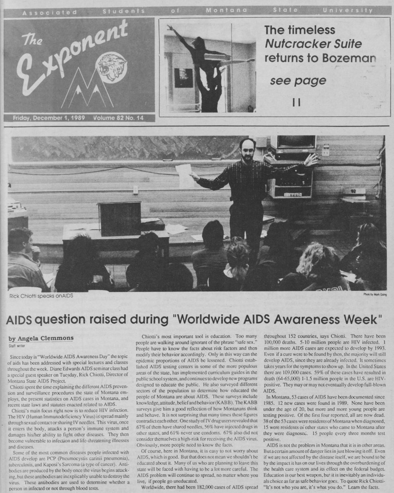 The Exponent, December 1, 1989