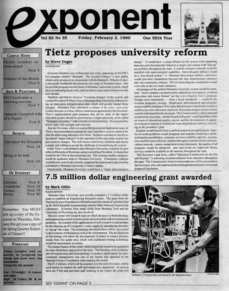 Asmsu Exponent, February 2, 1990