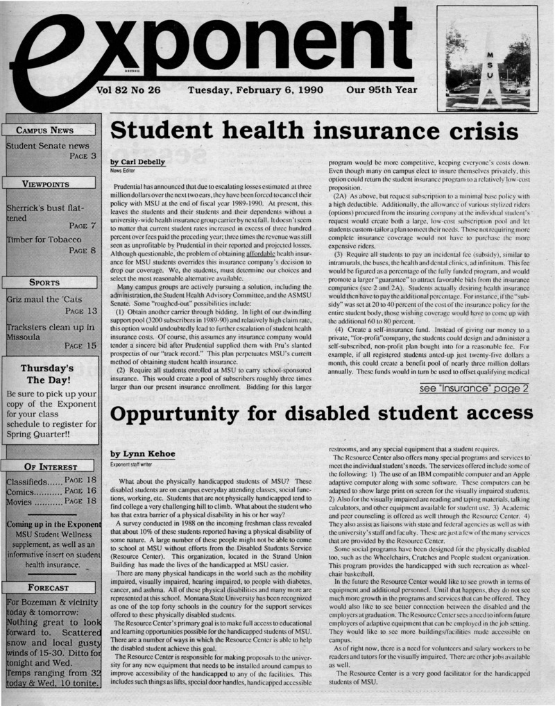 Asmsu Exponent, February 6, 1990