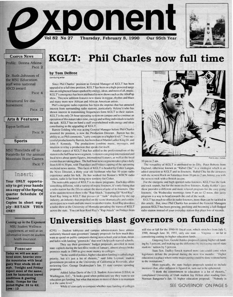 Asmsu Exponent, February 8, 1990